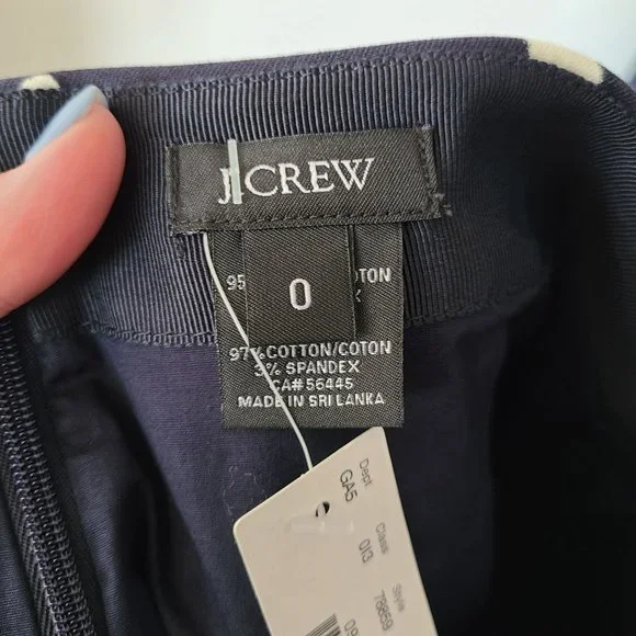 J. Crew Women's Size 0 Dizzy Anchors Postage Stamp Mini Skirt Nautical NEW - Picture 5 of 11